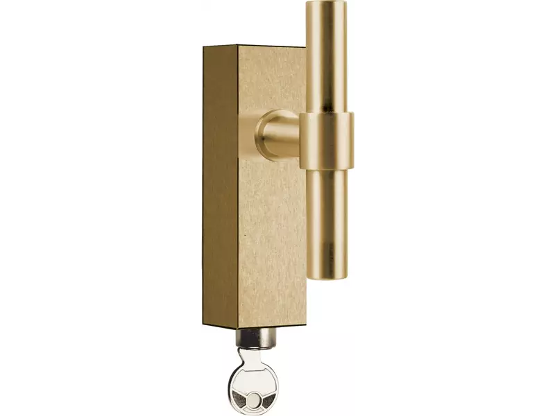 Draaikiep raamkruk Mat goud PVD One Piet Boon PBT15- DKLOCK Afsluitbaar 119mm